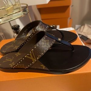 Louis Vuitton | Shoes | Authentic Louis Vuitton Sunny Flats Thongs |  Poshmark